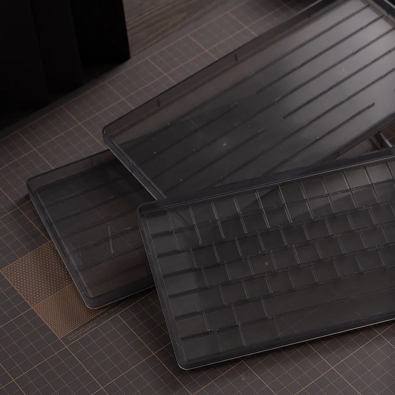 Custom PBTFANS 3-Layer Dust-Proof Keycap Box Translucent Black ABS Tray for Custom Keyboards Cherry OEM Profile, Third-Party