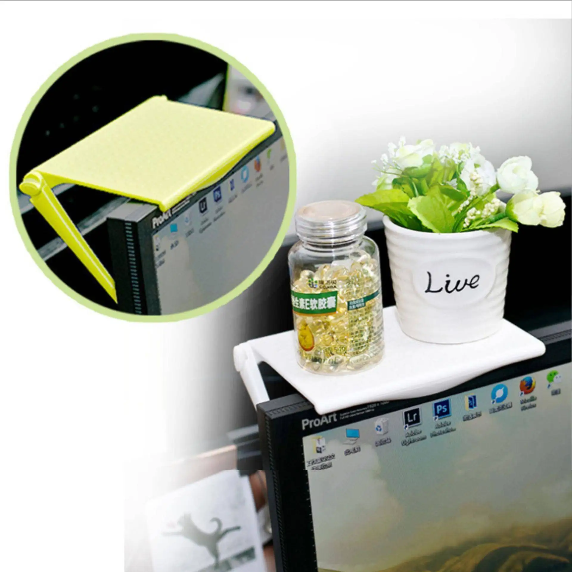 creative-computer-monitor-screen-storage-rack-desk-organizer-plastic-storage-shelf-screen-support-bracket