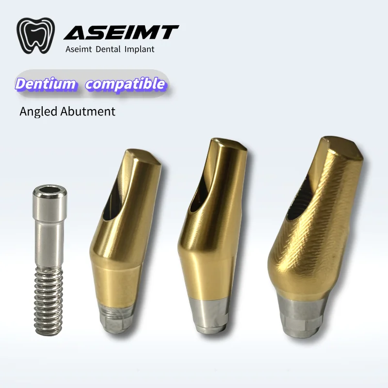 

For Dentium Titanium Angled Abutment 15°/25° OEM ODM CAD/CAM Pre-Milled Custom Dental Abutment Factory Direct Fast Ship