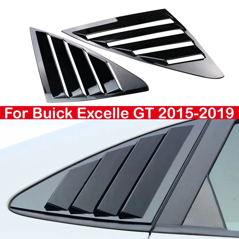 For Buick Excelle GT 2015-2019 Car Rear Louver Window Side Shutter Cover Trim Sticker Vent Scoop ABS Carbon Fiber Accessories