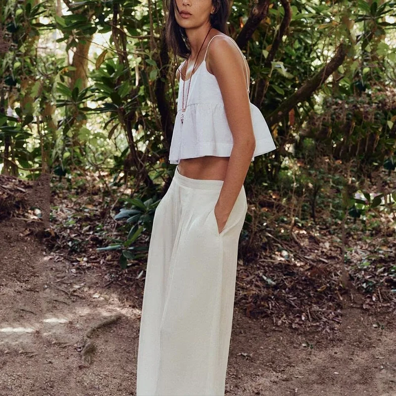 Csa de Verano para Mujer a la Moda, Dobladillo Irregular, Seda de Suzhou, Fibra de Poliéster, Corta, Hoada, Color Sólido...