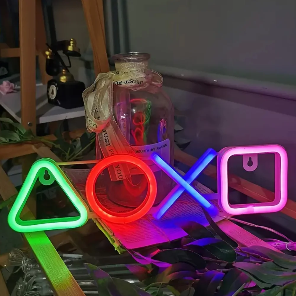 1pc Bedroom Game Neon Sign, Game Room Icon Light, Gaming Neon Light, USB Powered LED Sign for Room, Kids, Bar Party Wall Decor