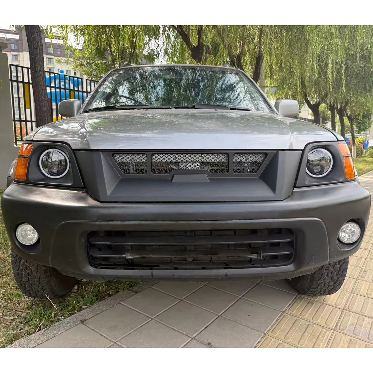 Front Grille Fit for Honda CRV RD1 RD2 1997-2001 Grill With Led Lights