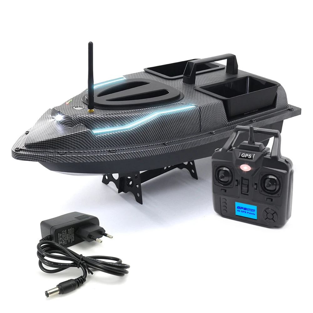 V900 GPS Fishing Bait Boat 500m Remote Control Bait Boat Dual Motor Fish Finder 1.5KG Loading Support Automatic Cruise/Return