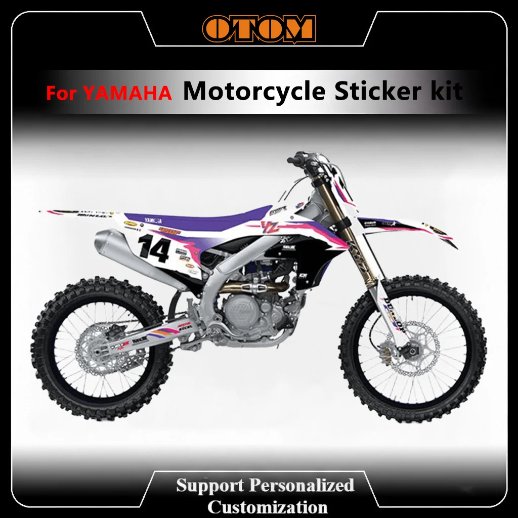 Motocross Customize Graphics Decals Kit for YAMAHA YZ250F YZF250 YZF450 2019-2023 Holographic Chrome Gravel Sticker Kit