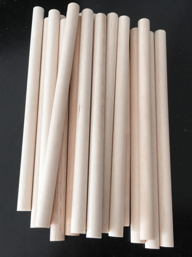 Round Stick Rice Cypress Round Stick Beech Round Stick Beech Round Stick Diameter 8MM Long 30CM Wooden Stick DIY Model