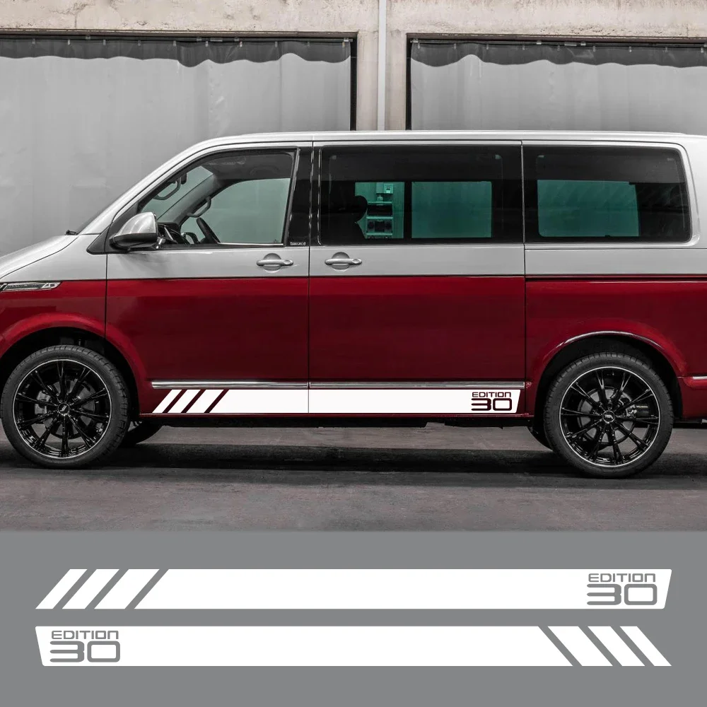 Autotür-Seitenaufkleber für Volkswagen VW Multivan Transporter T4 T5 BUS California T6 30 Edition, Vinyl-Aufkleber, Tuning-Zubehör