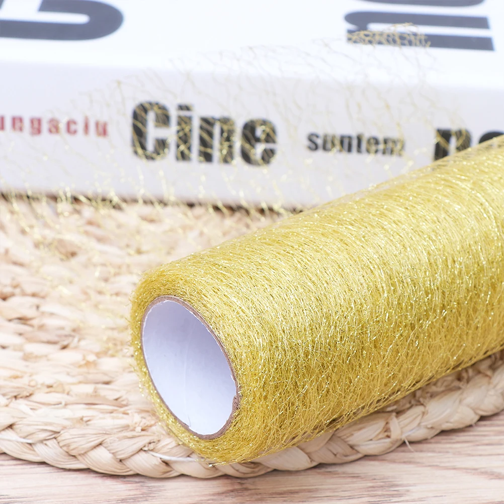 

2pcs 15Cm 10 Yards Tulle Rolls Gold Silver Gauze Netting Fabric For Wedding Decoration Tutu Skirt Diy Craft Sewing Chair Sashes