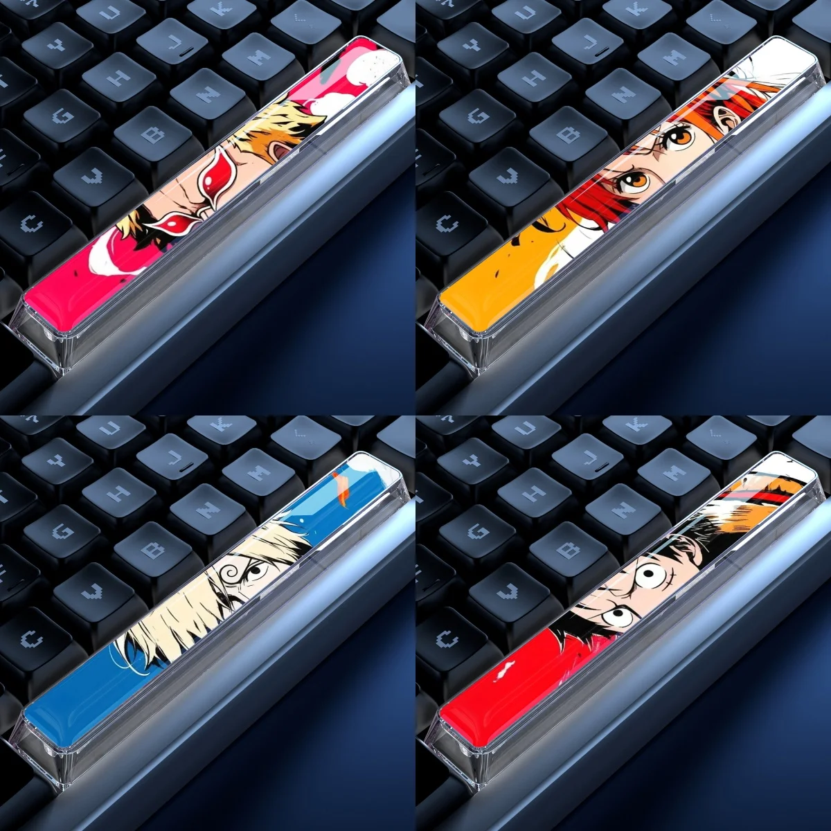tecla-translucida-one-piece-space-bar-625u-tecla-de-teclado-mecanico-com-personagens-monkey-d-luffy-nami-vinsmoke-sanji-e-franky