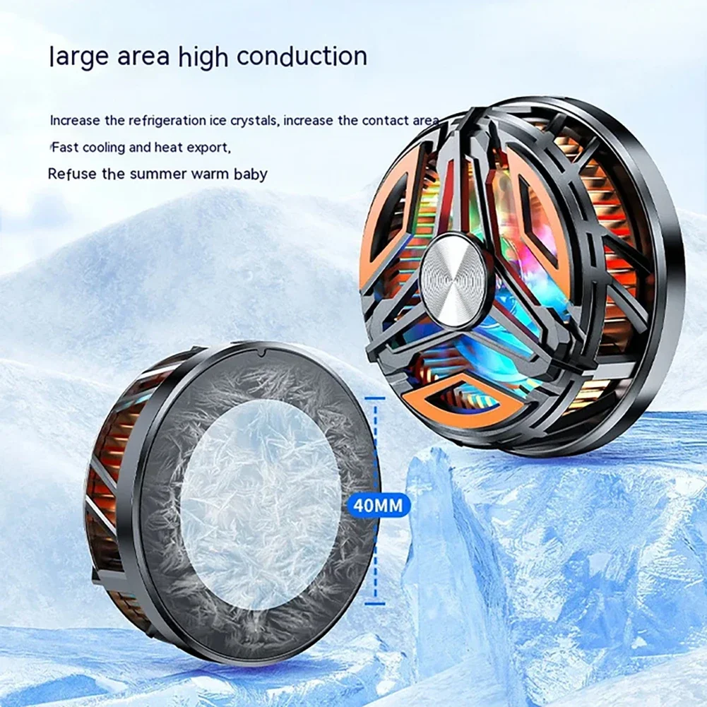 Magnetic Phone Cooler Portable Phone Semiconductor Radiator Fast Cooling Cooler Mobile Gaming Video Streaming Phone Fan