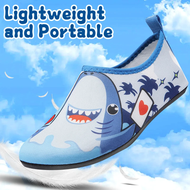 Children Water Beach Shoes Swimming Barefoot Girls Quick-Drying Aqua Shoes Boy Color Light Soft Slipper Snorkeling Swim Socks - view 2