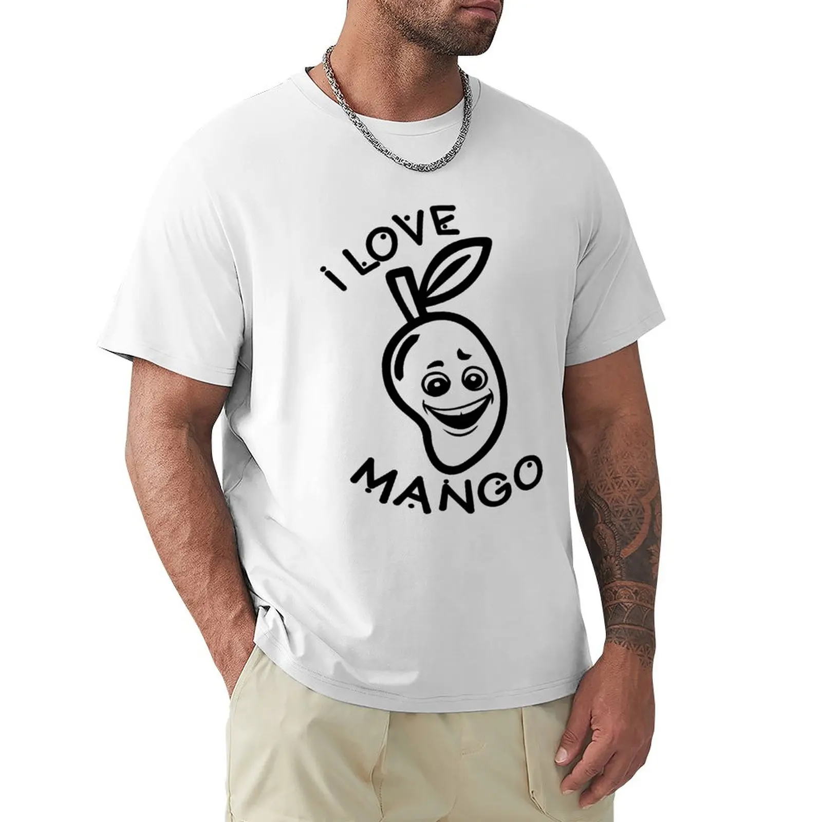 I love mango T-Shirt kawaii clothes Aesthetic clothing Men's t-shirt