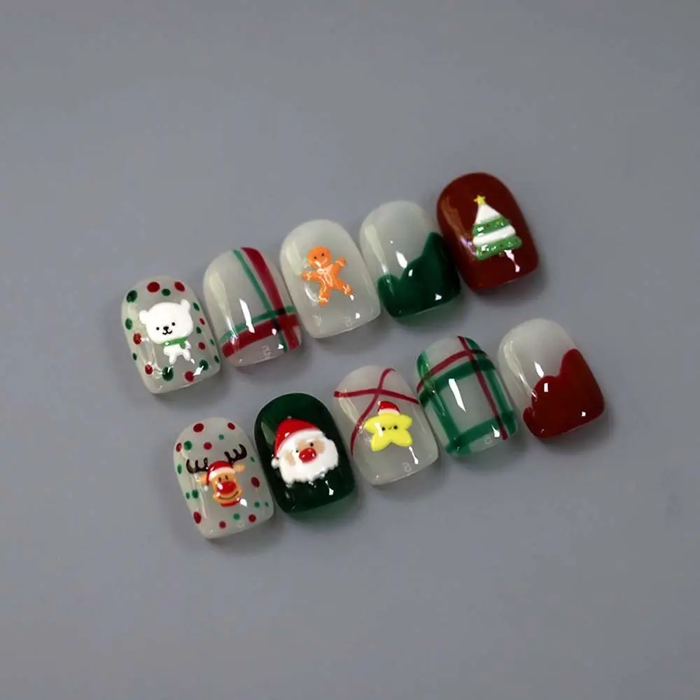 DIY nagelbedels Kerst nagelstickers Kerstsneeuwman nagelaccessoires Halloween nagelstickers sneeuwvlokken patroon