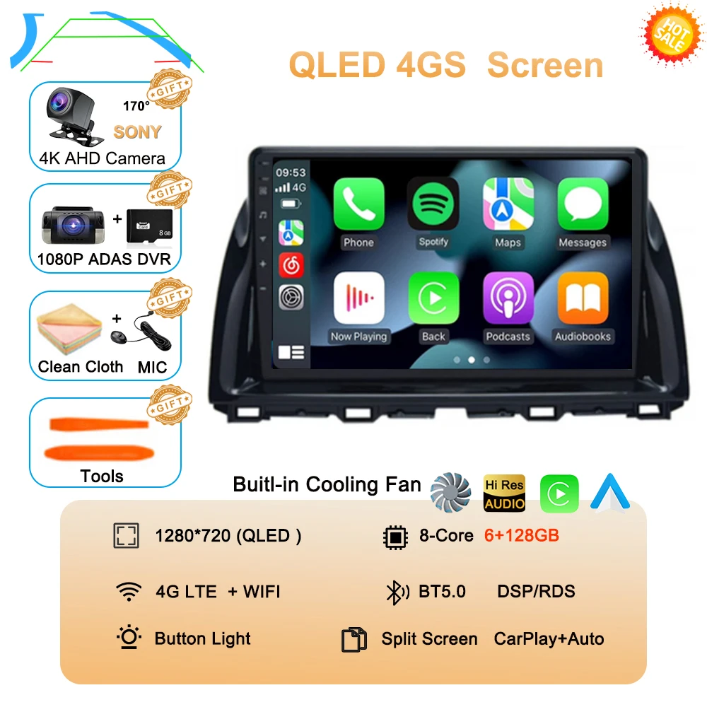 Android 16 Auto autoradio voor Mazda CX5 CX-5 CX 5 2012 - 2015 Multimedia Videospeler Navigatie stereo GPS Carplay 360 Camera - afbeelding 1