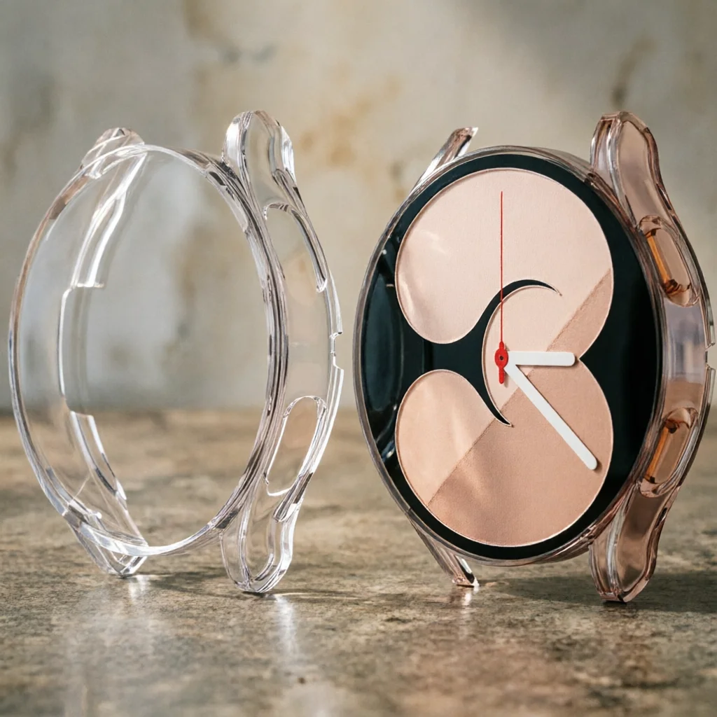 Transparente Hülle für Samsung Watch 4 5 6 40mm 44mm, Silikon-Bumper-Schutzhülle, Zubehör für Galaxy Watch 6 5 4, Abdeckung 40 44mm