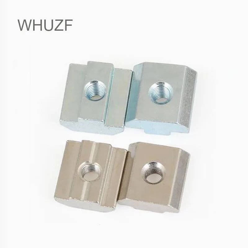 WHUZF M3 M4 M5 M6 M8 M10 T Block Square Nuts T-Track Sliding Hammer Nut for Fastener Aluminum Profile 2020 3030 4040 4545