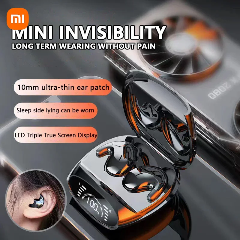 XIAOMI Invisible Sleep Earbuds MD528 Bluetooth Earphone Noise Cancelling Wireless Headsets Hifi Sound Sports Stereo Headphones