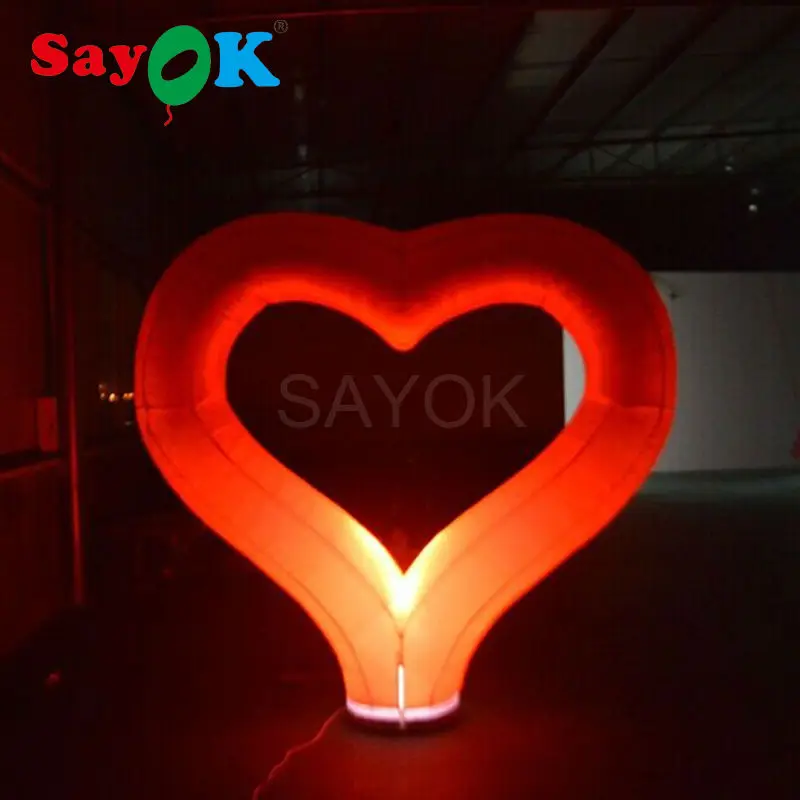 2mh Inflatable Red Heart 4x3m Inflatable Arch 1.5mh Inflatable Red Lip For Valentines' Day Wedding Ground Event Decoration