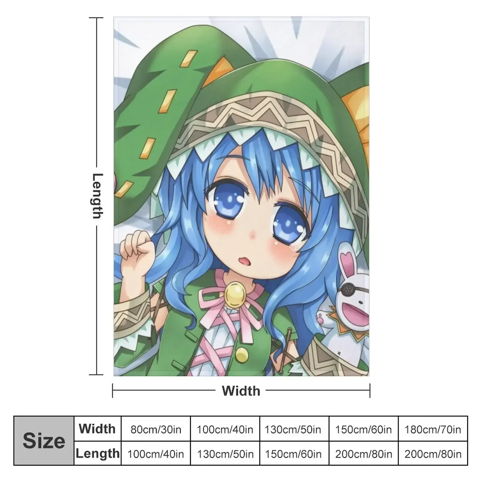 Date A Live Yoshino Throw Blanket valentine gift ideas Thermal Heavy Thin Blankets