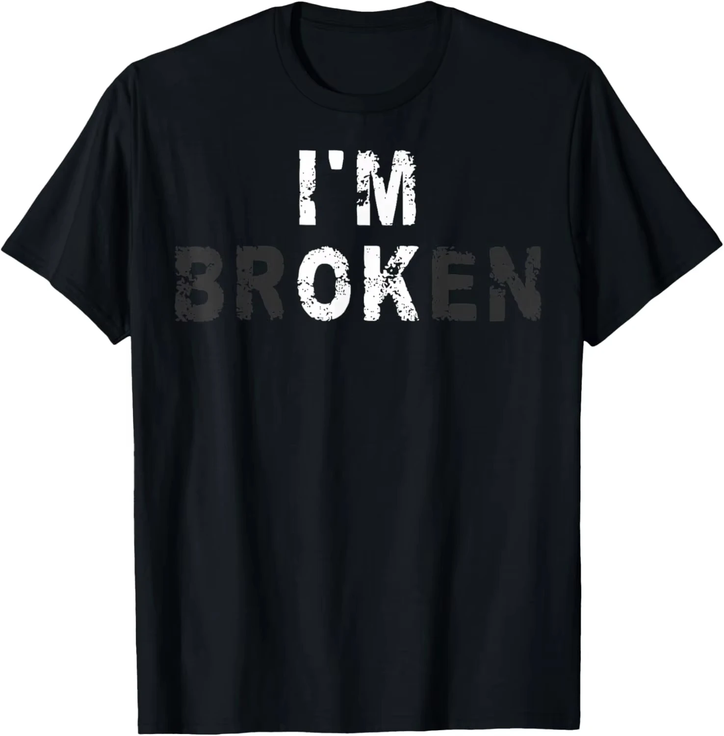 2026 New I'm Ok Invisible Illness Mental Health Awareness I'm Broken T-Shirt Custom Printed Graphic TShirts Mens Camiseta Hombre
