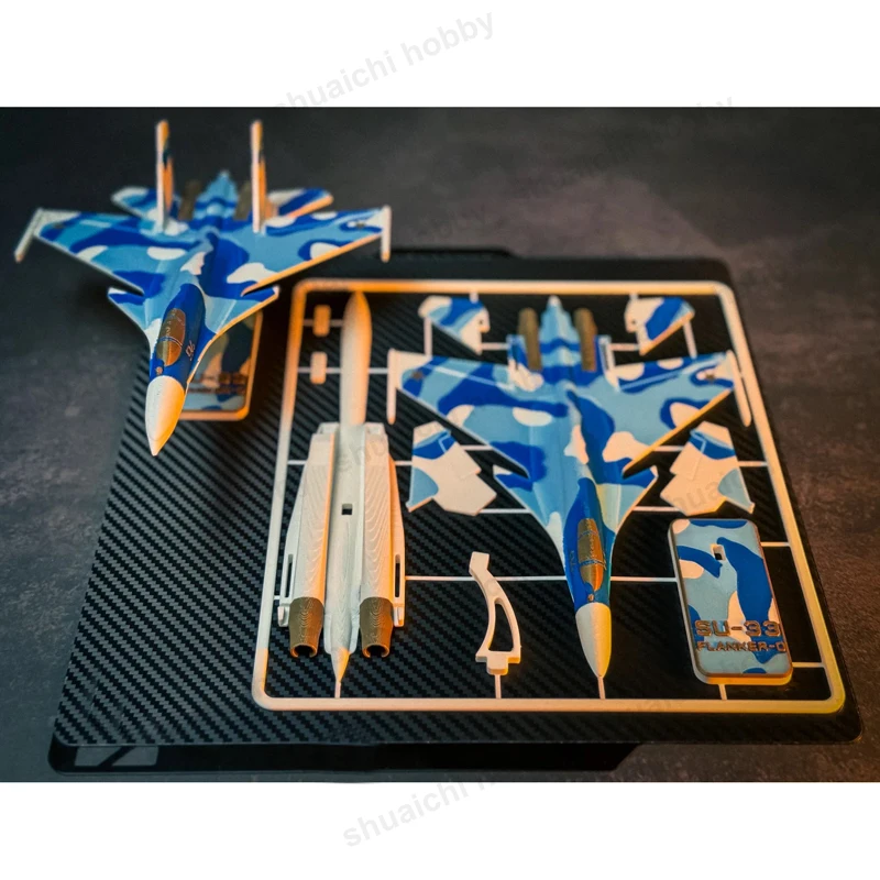 1 Juego de modelo de avión de combate ruso Sukhoi Su-33, pieza de simulación de avión Flanker-D, longitud de 206mm, Kit ensamblado de avión DIY
