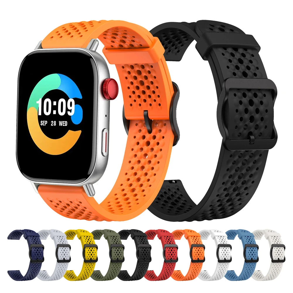 For COLMI V75 GPS/V73 Correa 22mm Silicone Watch Strap For COLMI C8 Max/M42/P71 P68/V68 V70 Breathable Bracelet Replacement Band