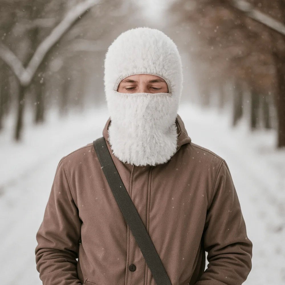 

Beanies Hat Thickened Winter Balaclavas Cap Windproof Neck Warmer Full Face Pullover Cap Soft Earflap Ski Knitted Mask Women