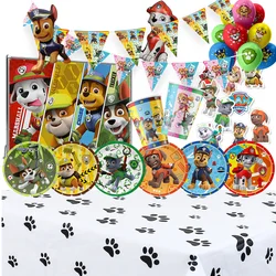 Cute Paw Patrol Dogs Decoration Party Favors Plate Children Kids Birthday Party Supplies Disposable Tableware Sets Baby Shower