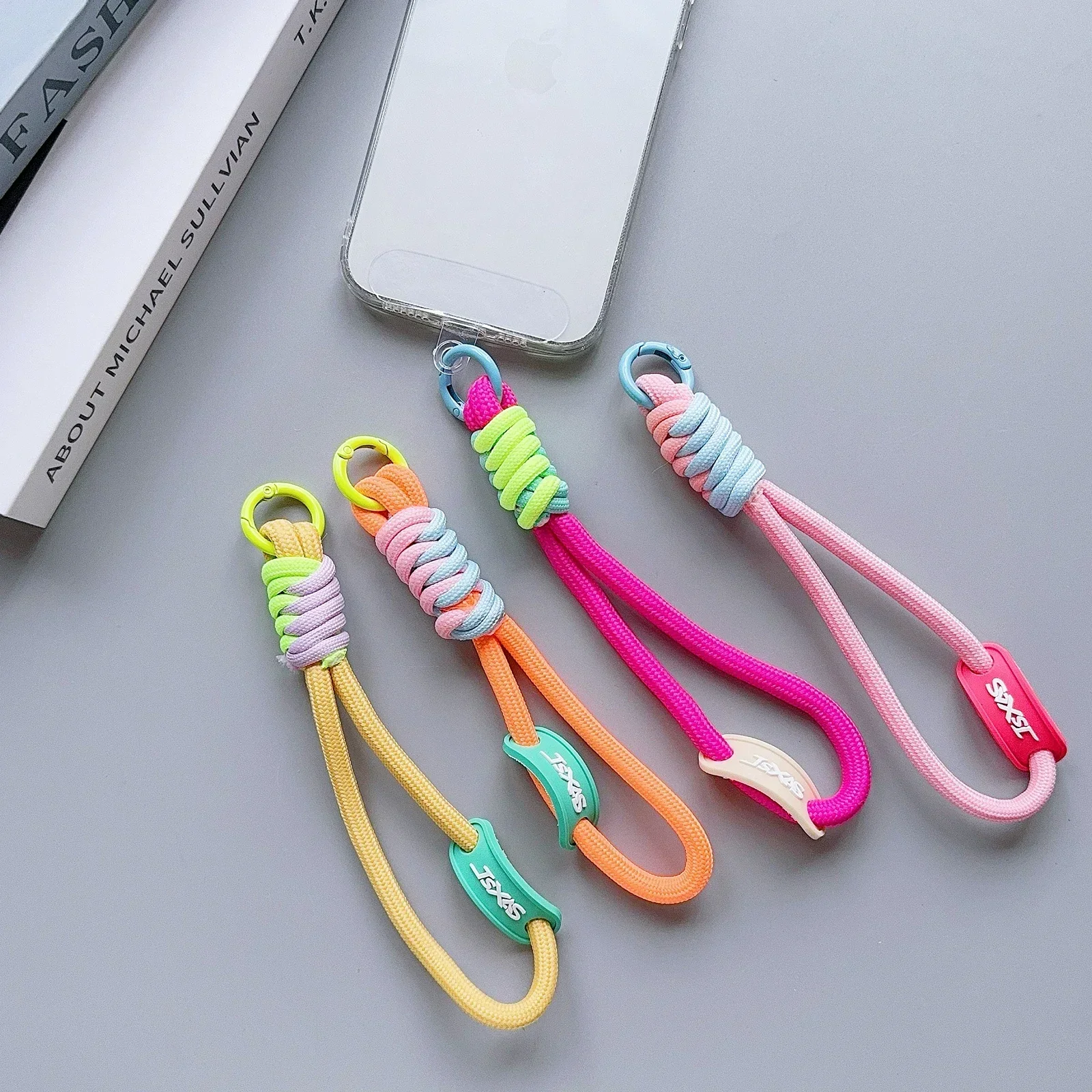 First Color with Mobile Phone Universal Lanyard Wrist Strap Wrist Rope Finger Rope Multi-Purpose Safety Lanyard Key Chain