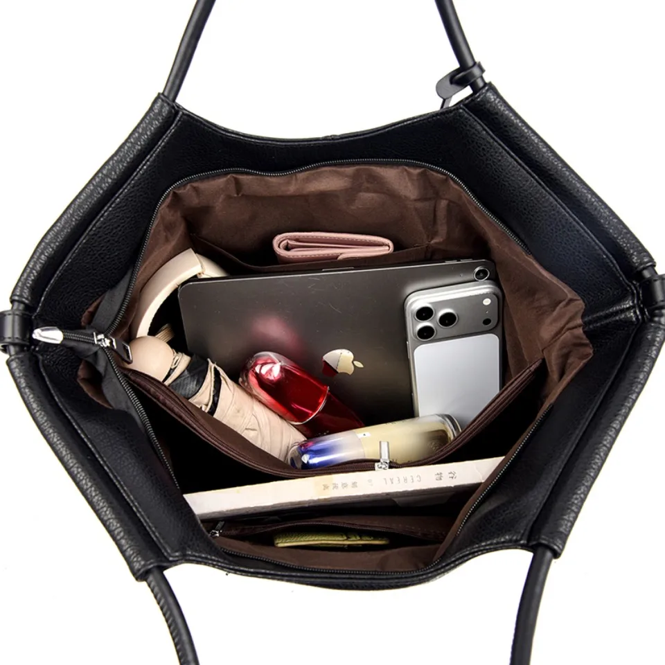 Genuine Brand Shoulder Bags for Women Luxury Handbag Designer Soft Pu Leather Tote Bag Large Capacity Casual Daily Shopping Bag