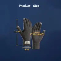 Wool Cashmere Gloves Touch Screen Winter Men Knitted Gloves Solid Color High Quality Winter Autumn Thicken Warm Coldproof 6