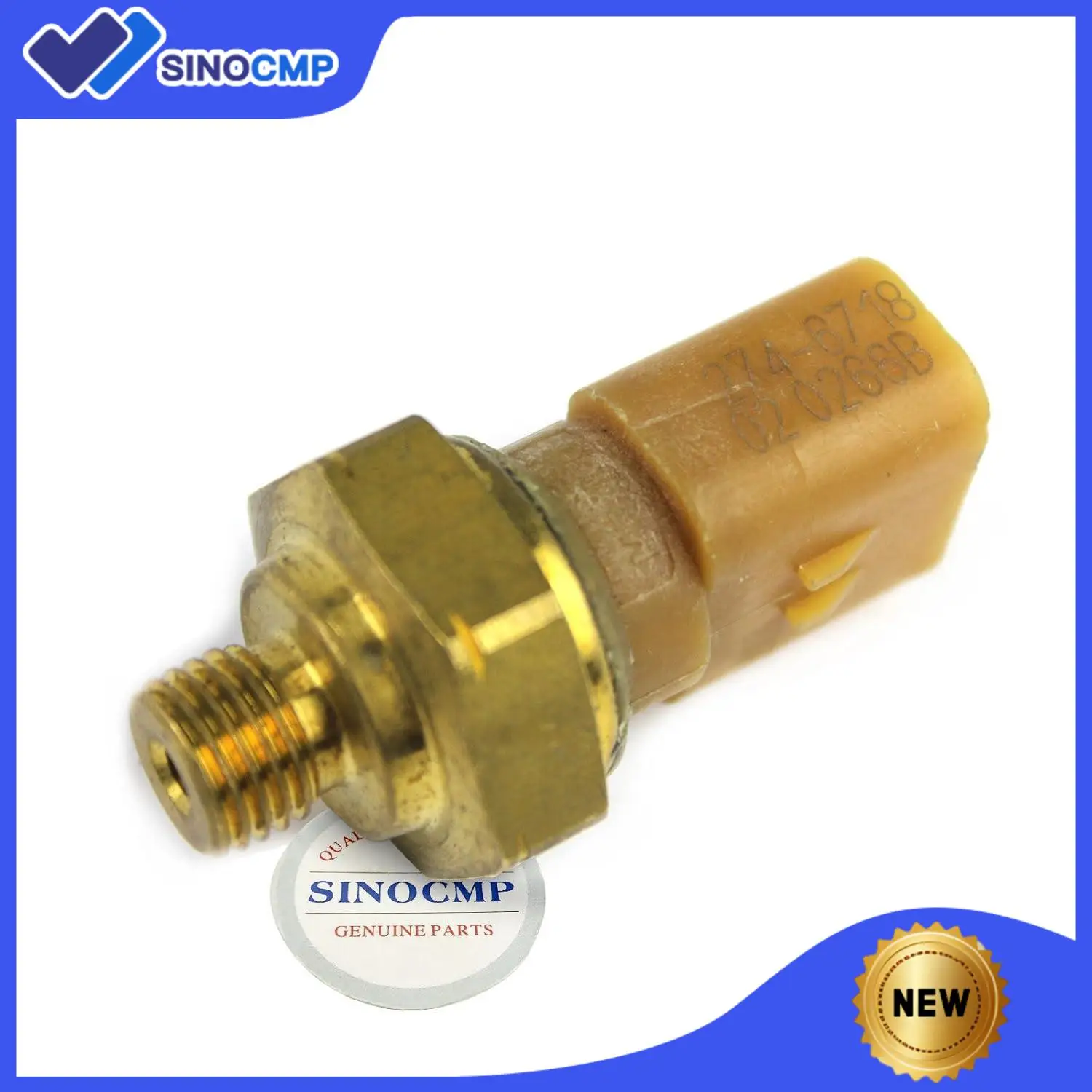 274-6718 2746718 NEW Oil Fuel Rail Low Pressure Sensor for CAT C15 C18  Engine, for 345C 345D 385C 349D Excavator Replacement