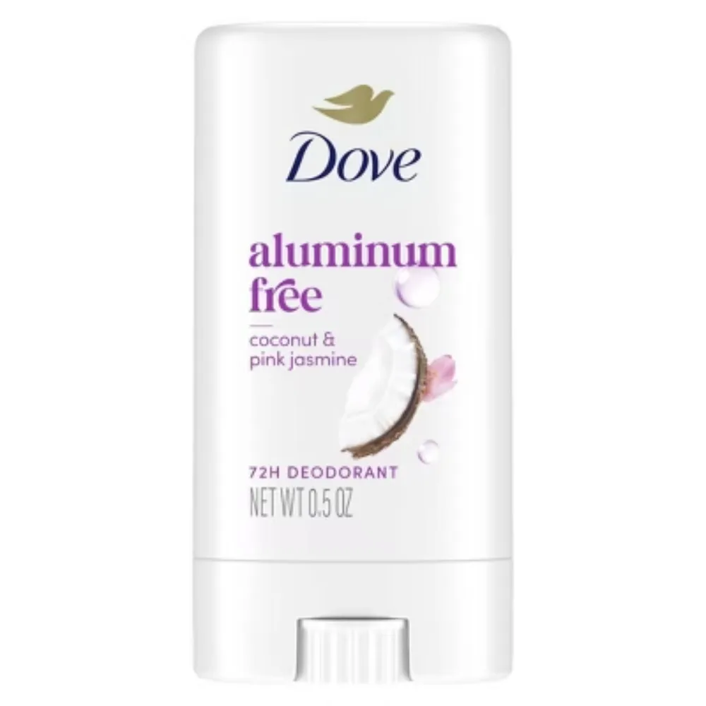 Beauty Aluminum-Free Mini Deodorant Stick - Coconut and Pink Jasmine - Travel Size - 0.5oz: Underarm, Invisible Solid, Normal Skin