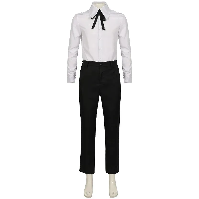 

CyAnime Game P3 Makoto Yuki Cosplay Costume Gekkoukan High School Uniform Embroidery Black Suit Pants Shirt Daily Wearing Gifts