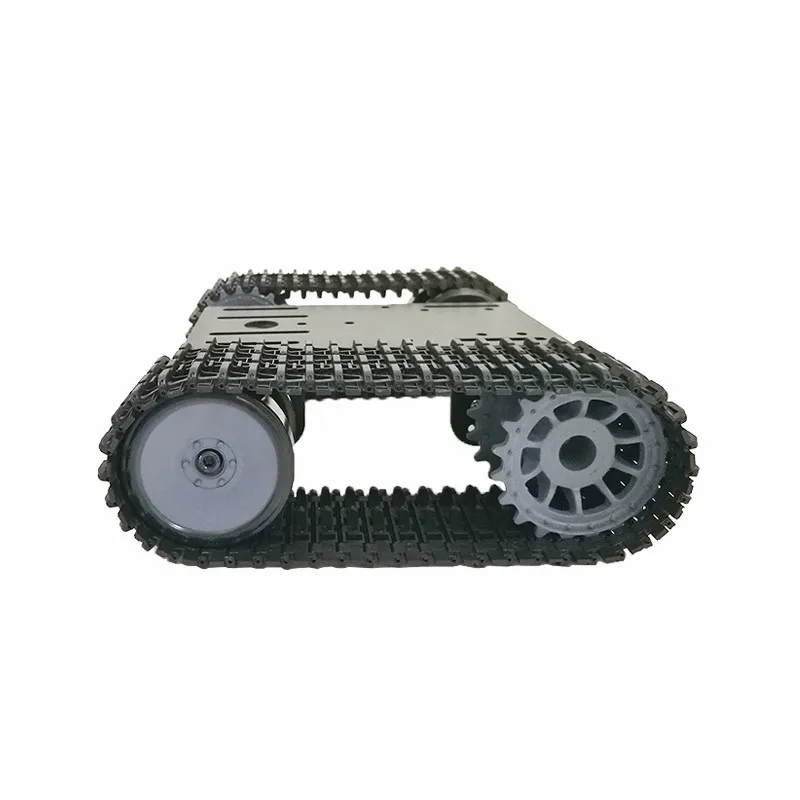 crawler chassis smart trolley, metal panel, wooden double layer, mobile