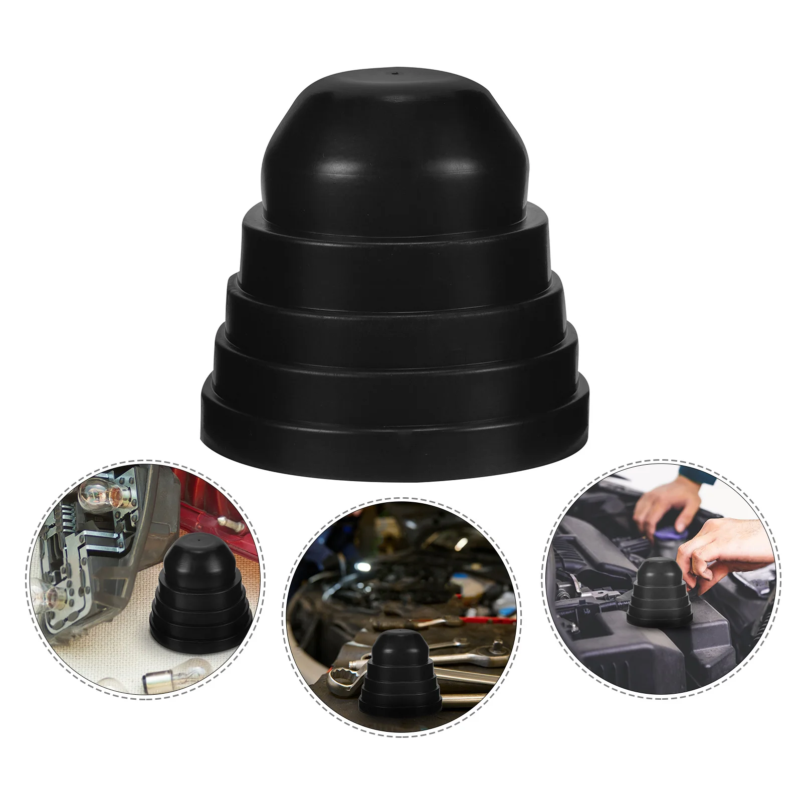 

4pcs Car Headlight Cover Durable Smooth Surface Protection Against Deformation Front Light Lens Shield Upgrade Auto Accessory