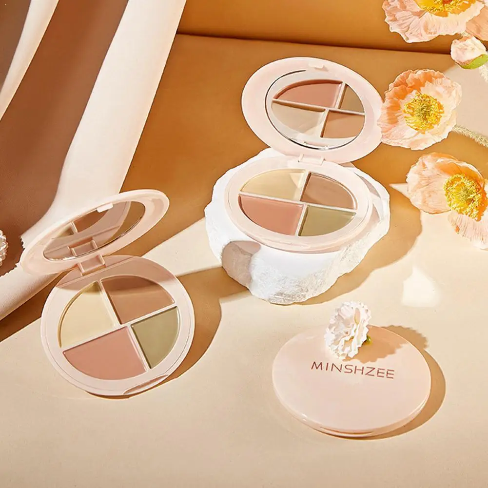Face 4/3 Color Concealer Palette Moisturizing Concealer For Dark Circles,Brightening,Multi-Color Contouring,Foundation Cream