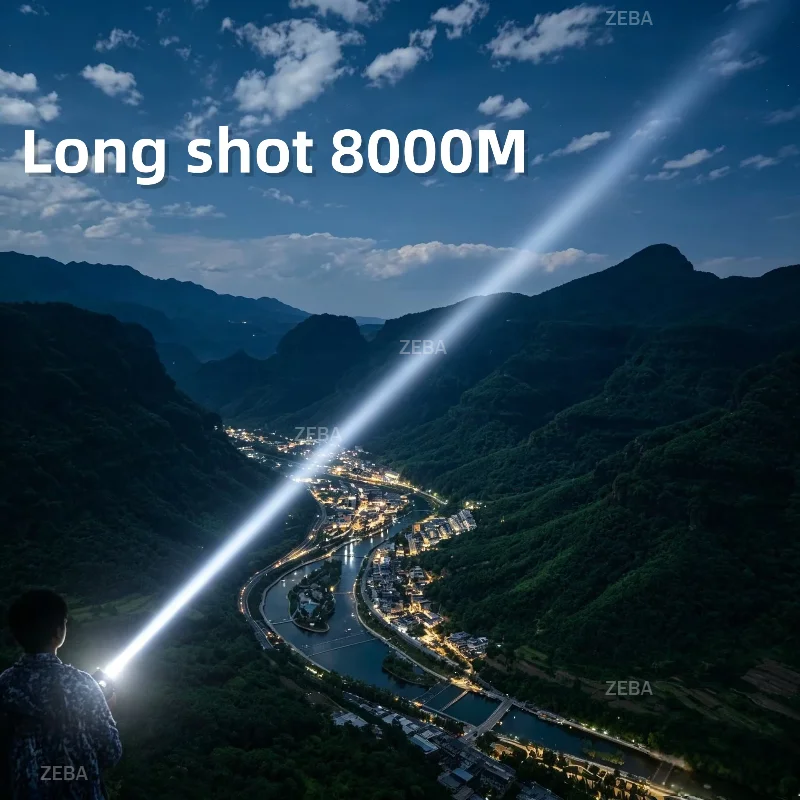 HighPower LED Flashlight 990000000LM Strong Light Tactical Torch Rechargeable Portable Lamp Outdoor Emergency Camping Lantern