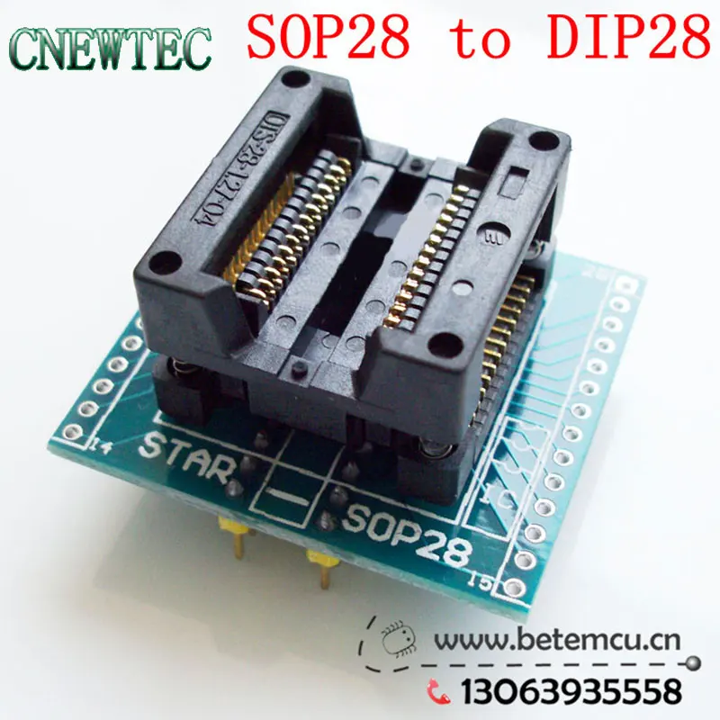 SOP28 to DIP28 IC Programmer Adapter Socket High Quality OTS-28-1.27-04 for PIC16F876 STC12C5608 Etc