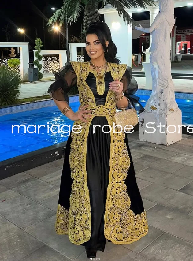 black-gold-embroidery-albanian-caftan-prom-dresses-with-jacket-velvet-customsized-traditional-kosovo-prom-formal-dress