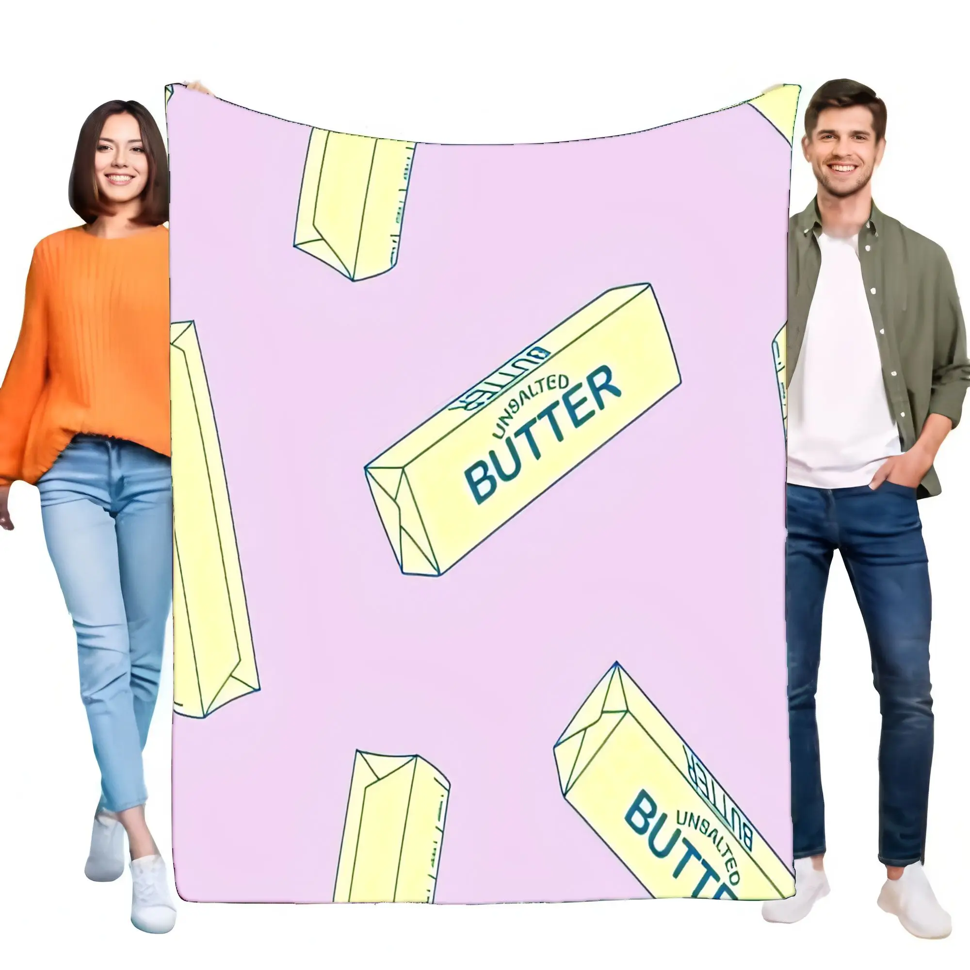 غير مملح زبدة نمط الوردي الفانيلا أفخم الصوف بطانية لينة مريحة ، رمي دافئ ل أريكة تتحول لسرير الأريكة لطيف مضحك عشاق ديكور المنزل