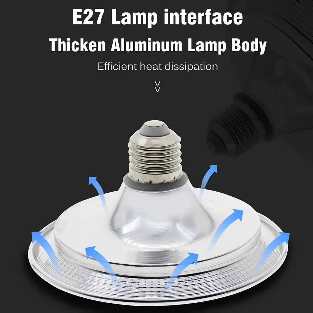 Luz LED de espectro completo para cultivo de plantas de interior, lámpara de AC85V-265V para floración de verduras, bombillas de plantas para hidroponía, E27