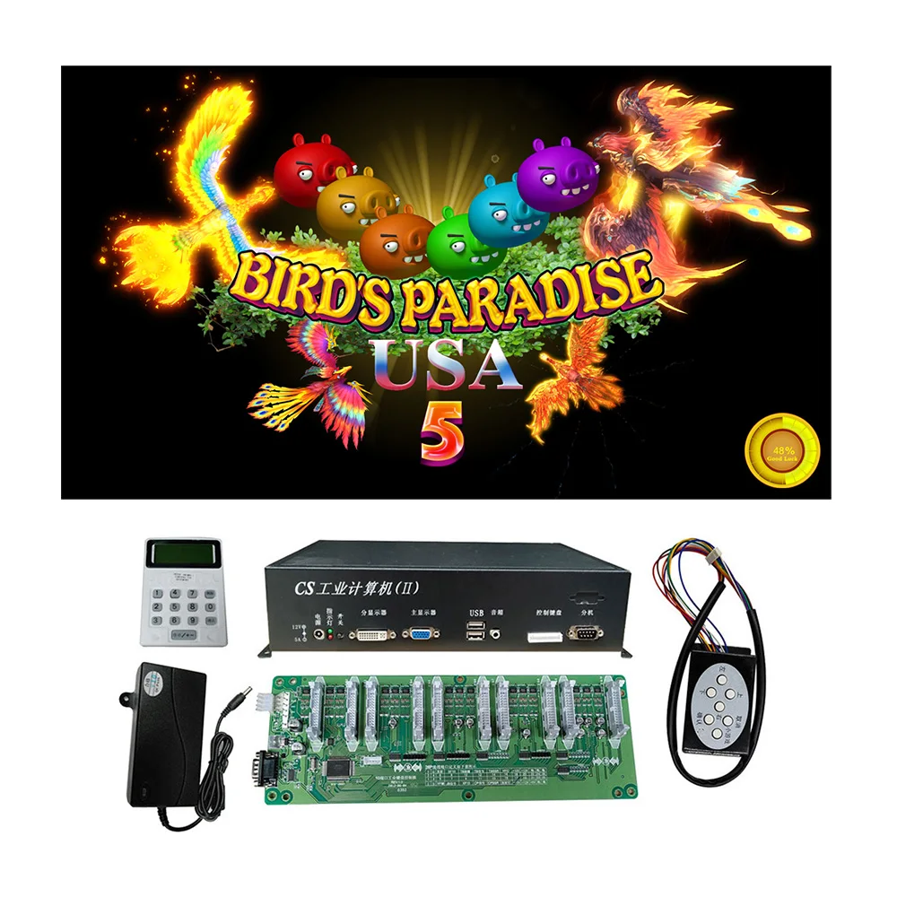 

USA Popular Bird's Paradise 5 USA Bird Fish Hunter Arcade Shooting Game Machine Host Accessories