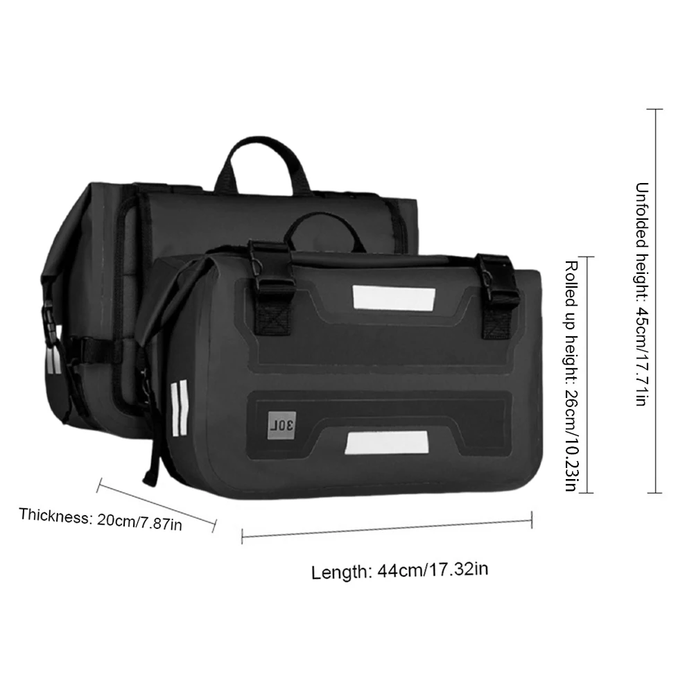 Bolsa de sillín de motocicleta de 30L, bolsa impermeable de liberación rápida, bolsa lateral multifunción para motocicleta, accesorios modificados para motocicleta