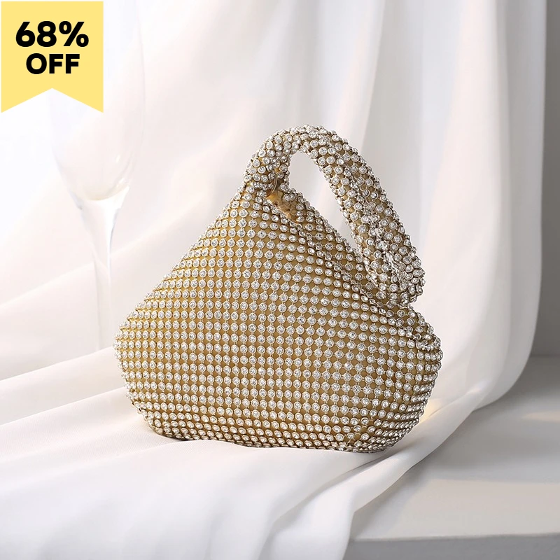 

Women Crystal Diamant Evening Bag Triangle Clutch Purse Party Wedding Prom Pouch