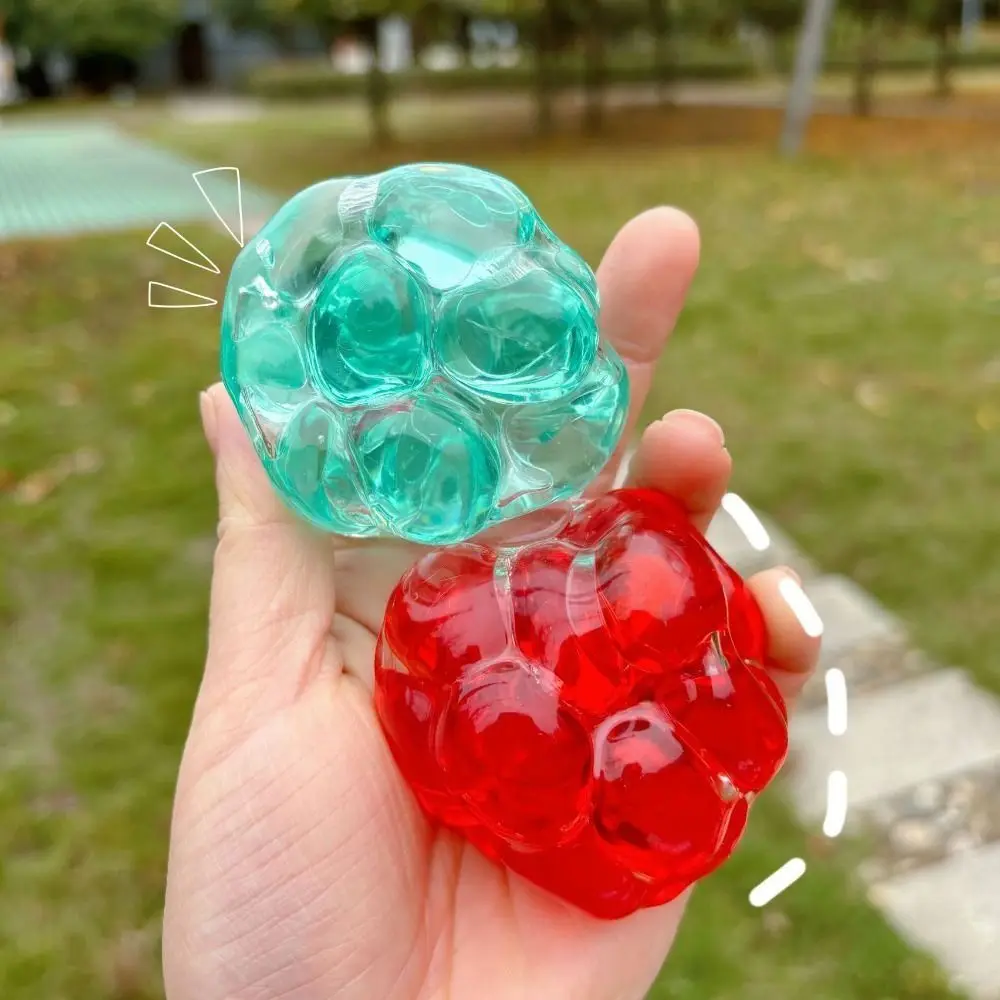 Simulation Transparent Crunchy Squeeze Toy Super Soft Creative Slow Rebound Pearls Toy Colorful Elastic Pearls Squeeze Toy