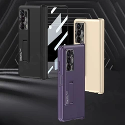 Magnetic Hinge Shockproof Case for Honor Magic V2 With Front Glass Film Kickstand Plastic Matte Cover For Honor Magic V2 Case