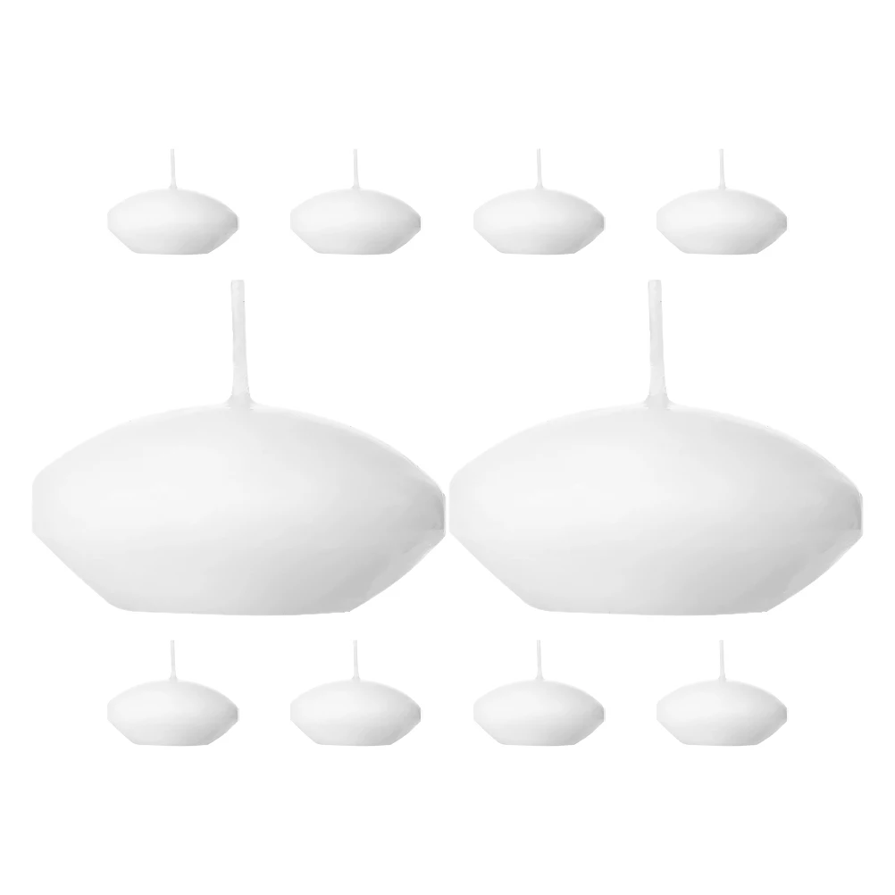 

10Pcs Water Floating Candles 4x2 Inches Unscented Tea Light Party Supplies Wedding Decor Romantic Decor