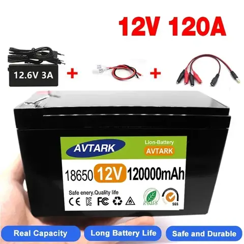 LiFePO4 12v 120A 리튬 이온 18650 배터리 전기 자동차 리튬 배터리 팩 9V- 12V 35Ah 120Ah 내장 BMS 30A 고전류