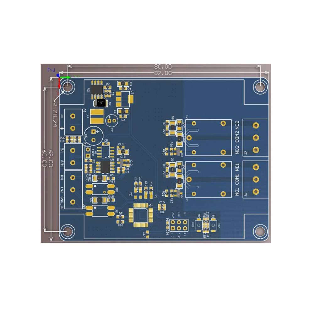 DC7-48V RS485 CAN Dual Channel Relay Module 2IN 2OUT NO NC Serial Port Control Support Modbus RTU Optocoupler Input DC3.3-24V